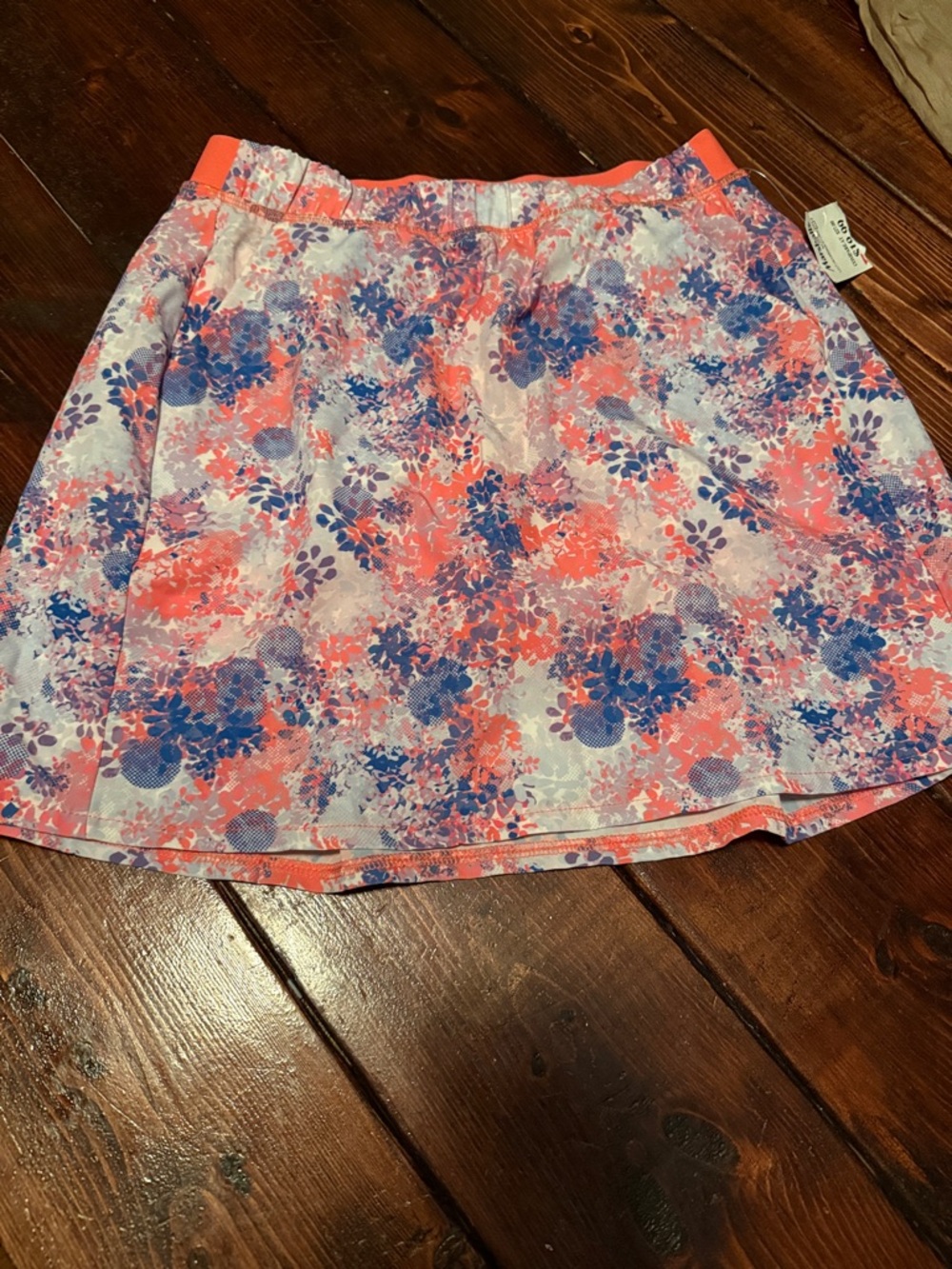 Kyodan Golf Coral & Blue Floral Skater Skirt